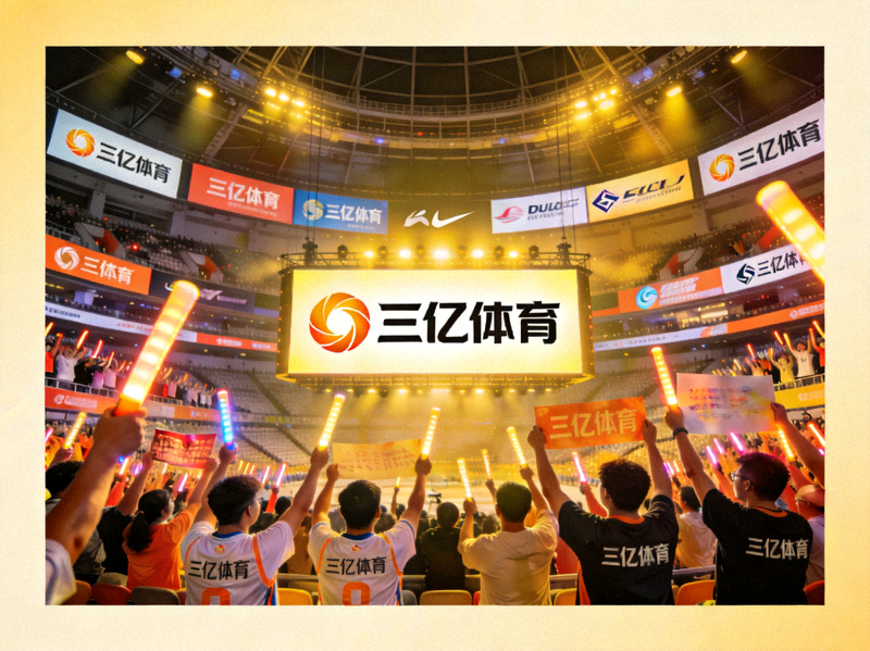 三亿体育集团体育营销案例 - 大型体育场馆内品牌赞助商广告牌与激动球迷同框的商业合作场景