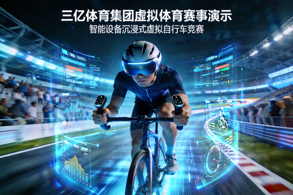 三亿体育集团虚拟体育赛事演示 - 选手使用智能设备参与虚拟自行车竞赛的沉浸式体验